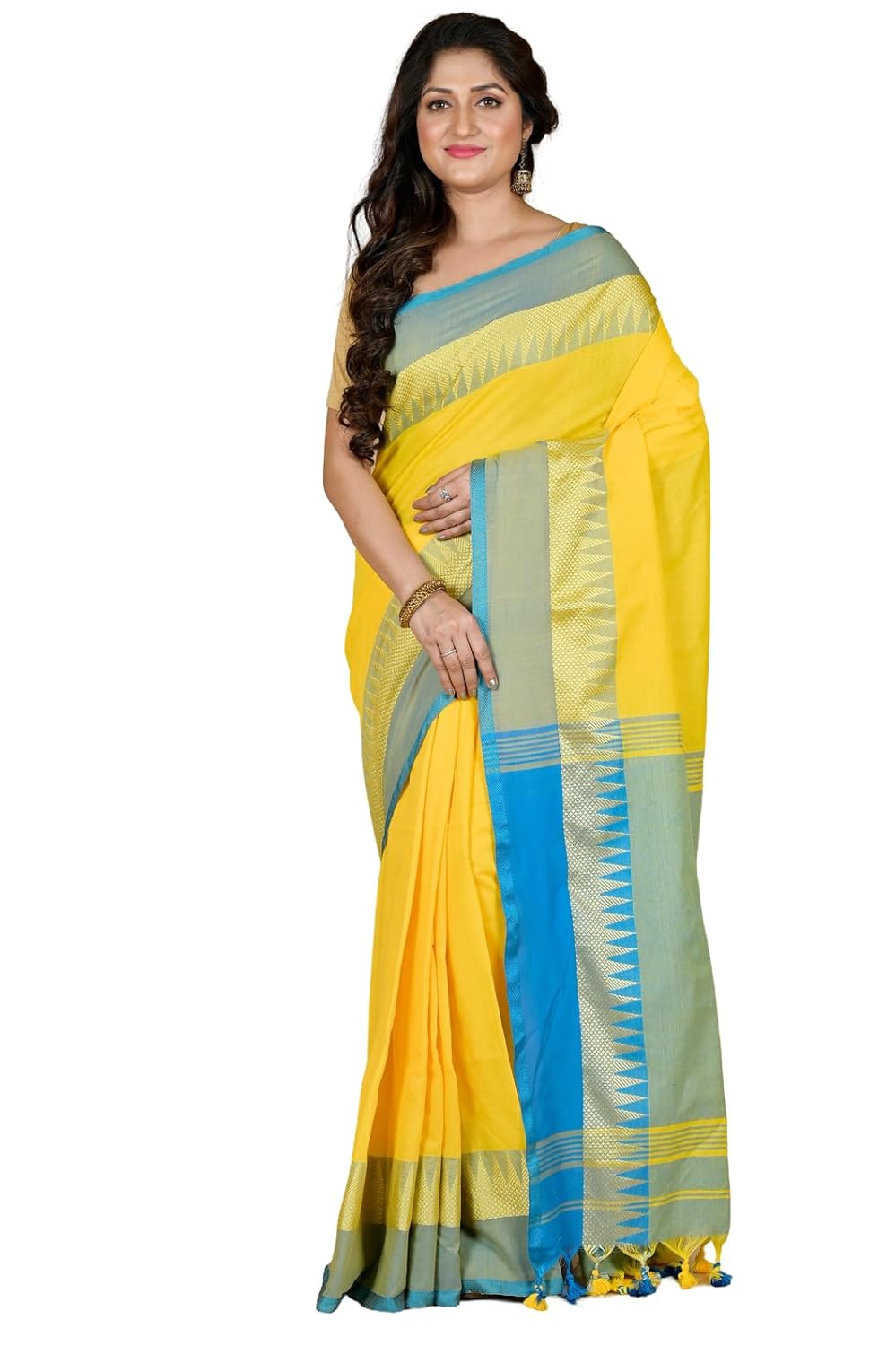 Handloom Saree With Unstitched Running Blouse Piece