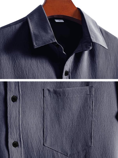 Pinkmint Shirt for Men Stylish Popcorn Textured Shirt