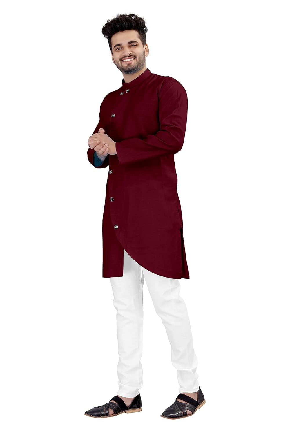 OS JEANS Kurta pyjama for Mens In cross patten
