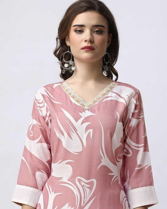 SONU Fashion Shoppe Women's Rayon Kurti and Pant Set