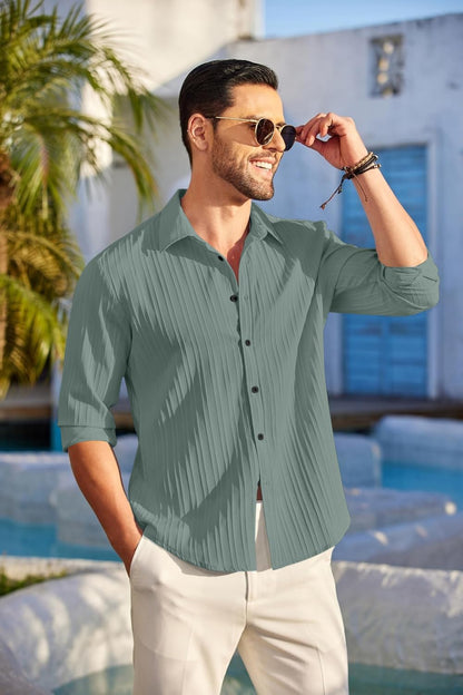 ROYALSCOUT Men's Cotton Blend Full Sleeve Short Kurta