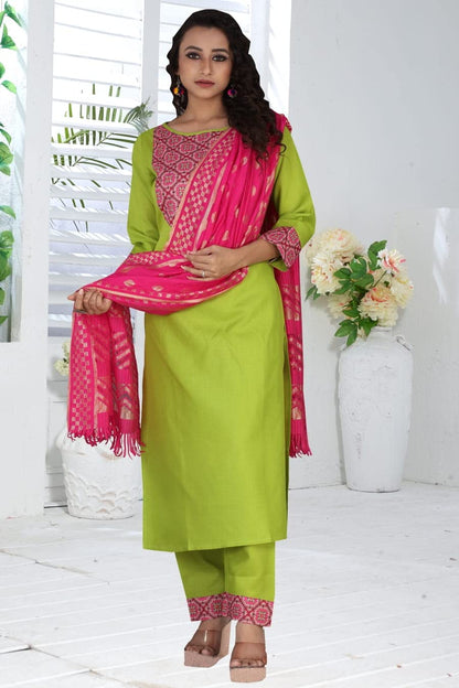 Women Cotton Kurta Set with Dupatta | Pure Cotton