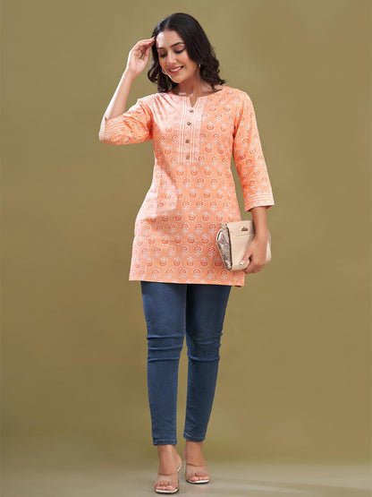 Women Cotton Printed Short Kurti | Short Kurti