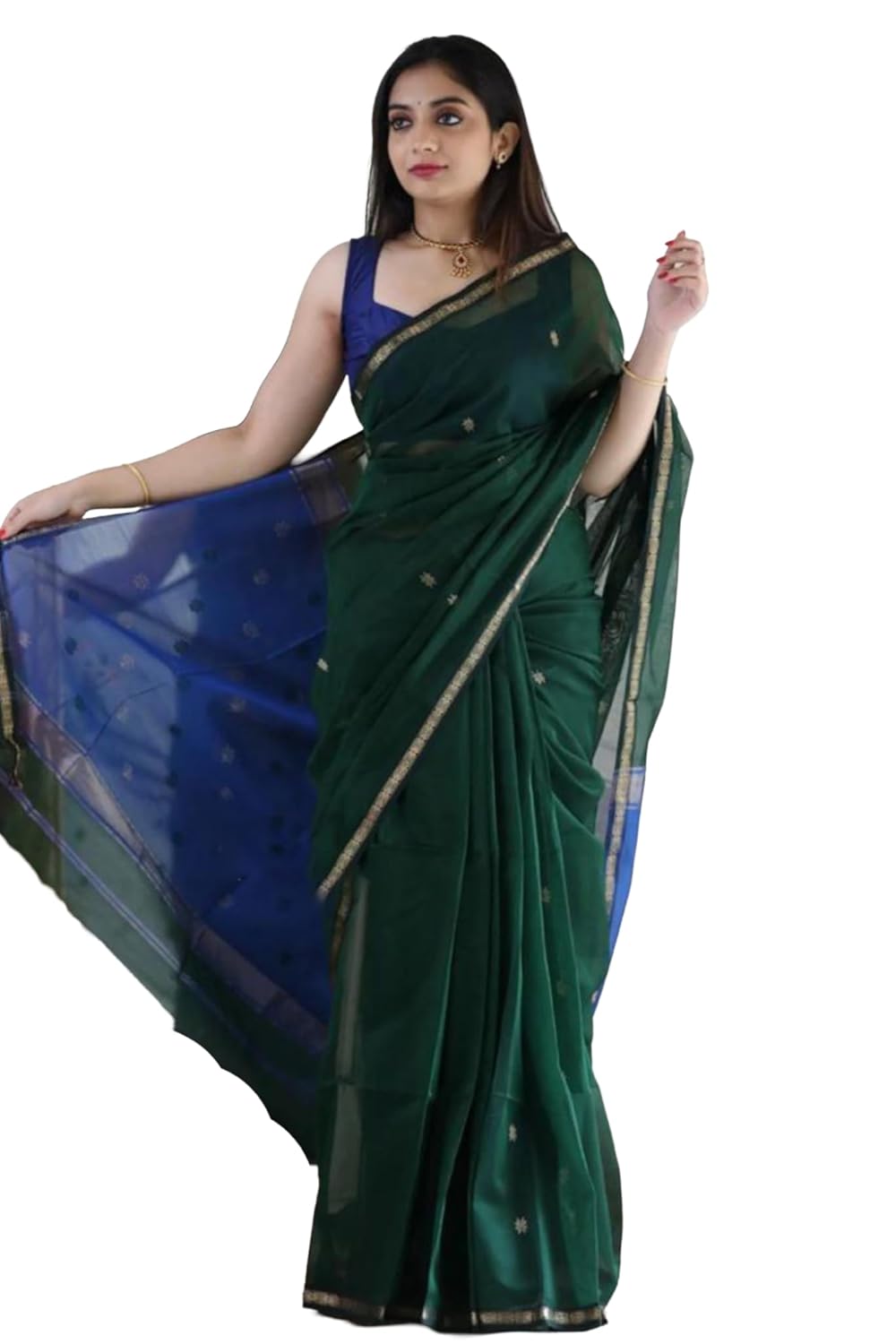 Women’s Printed Banarasi Cotton Silk Saree
