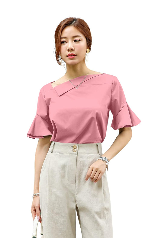 Jashudi Women's Solid Regular Fit Blouse