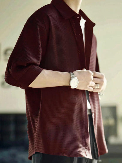 Leriya Fashion Men's Solid Regular Fit Shirt