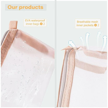 Niwlix 4 in 1 Travel Toiletry Makeup Cosmetic Organizer