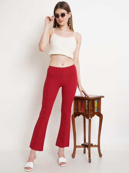 POPWINGS Casual Solid Regular Fit Solid Trouser