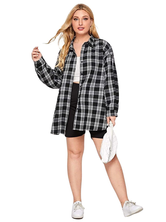 UNIQUE GOODS HAVEN Plus Size Women’s Checkered