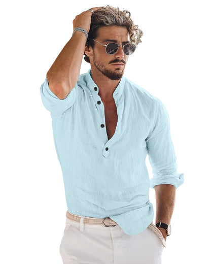 Men Solid Cotton Blend Straight Kurta Shirt Pack of 2