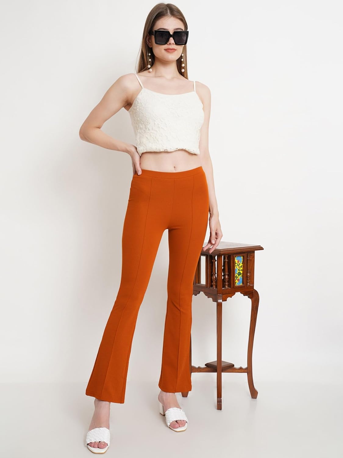 POPWINGS Casual Solid Regular Fit Solid Trouser