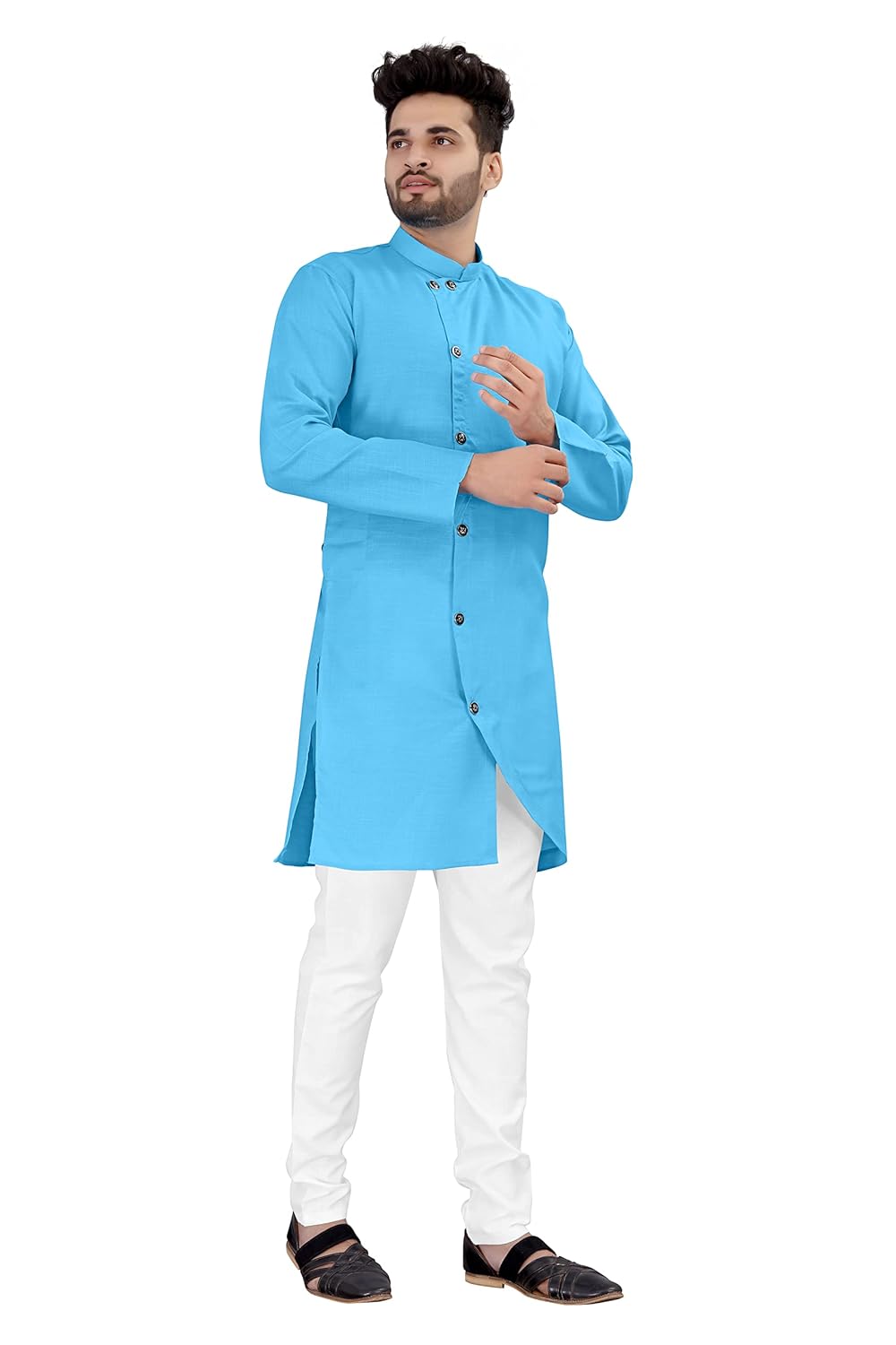 OS JEANS Kurta pyjama for Mens In cross patten