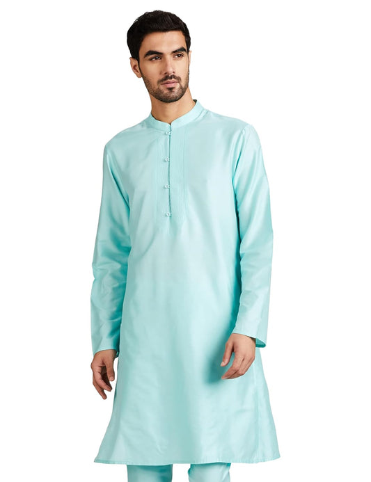 Symbol Men's Rayon Blend Festive Solid Long Kurta (Regular Fit)