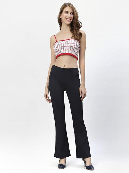 POPWINGS Casual Solid Regular Fit Solid Trouser