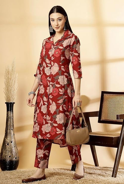 Rayon Printed Set for Women NewDesign Straight Kurta