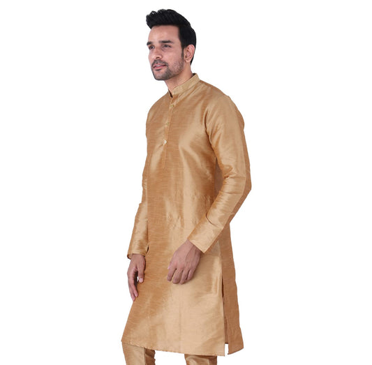 ZYMIN Men's Silk Blend Knee Length Solid Color Style