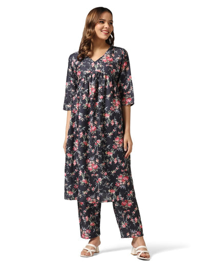 Leriya Fashion Women's Rayon Kurta Set