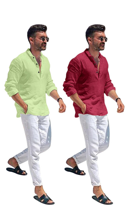 Bellstone Men's Solid Regular Fit Dress Shirt