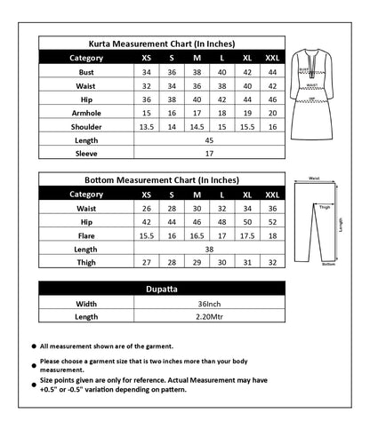 Women's Crepe Printed Kurta with Pant and Dupatta Set