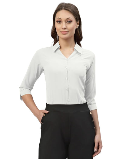 ETHIC GLANCE Women's Poly Viscose Button-Down