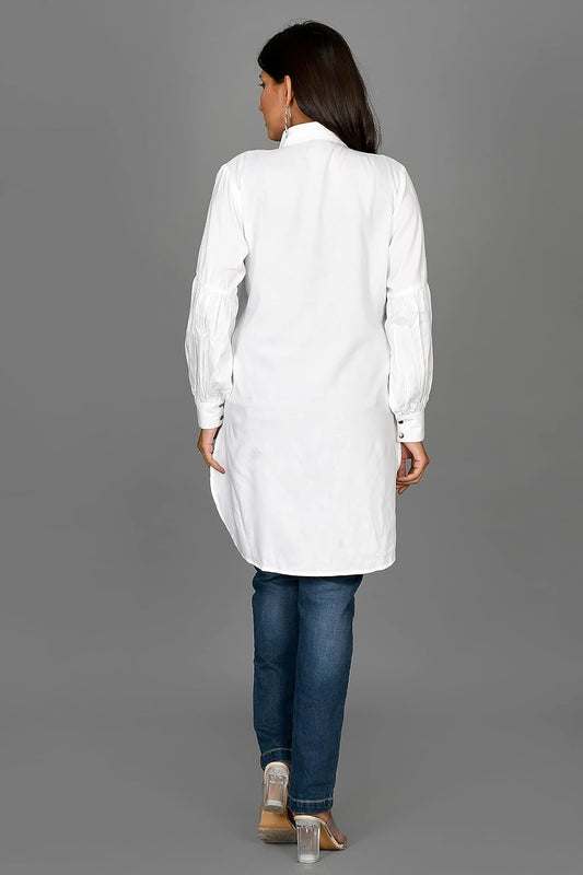 Myorica Women Regular Fit Spread Collar Casual Shirt