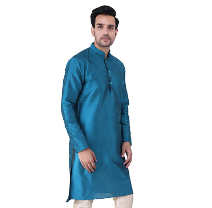 ZYMIN Men's Silk Blend Knee Length Solid Color Style
