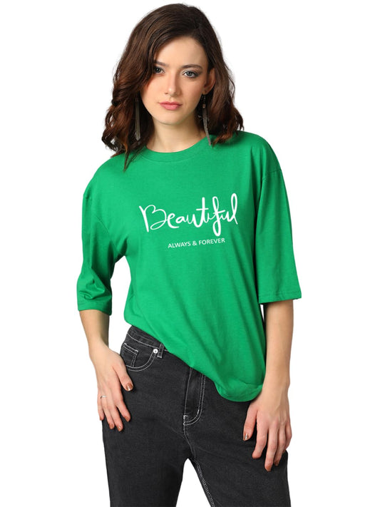 KOTTY Women Cotton Casual Fit Tribal Printed T-Shirt | Cultural Motifs | Unique Boho Casual