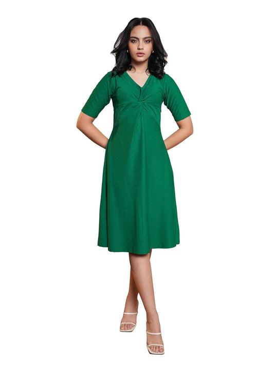 PURVAJA Women’s A-line Midi Length Dress (Nisi-042-045)