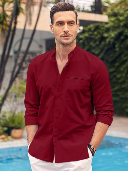 Bellstone Men's Solid Regular Fit Shirt