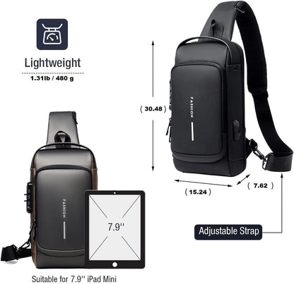 QUEBERS VARNI Fashion Waterproof Chest Daypack - alphahostel.in