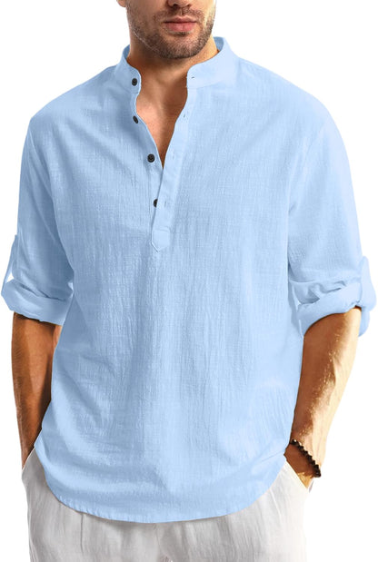 Men Solid Cotton Blend Straight Kurta Shirt Pack of 2