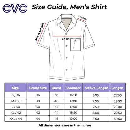 CVC Men's Regular Fit Half Sleeve Printed Shirt