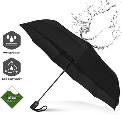 Portable Auto Travel Umbrella - Windproof for Rain