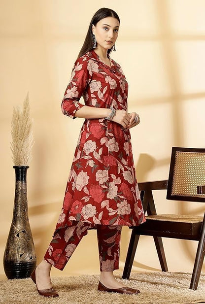 Rayon Printed Set for Women NewDesign Straight Kurta