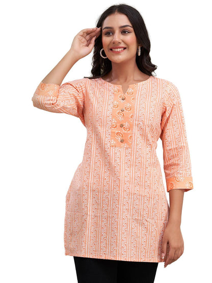 Women Cotton Printed Short Kurti | Short Kurti