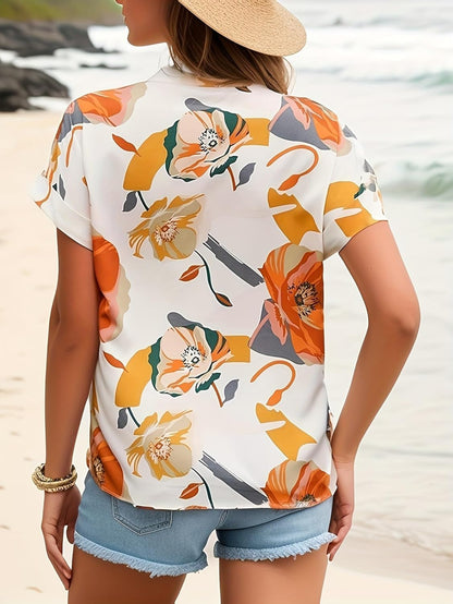 MATMA FASHION Women's Cotton Green Printed Half Sleeves Tops for Women