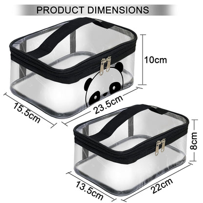 Storite 2-Set Multipurpose Transparent Travel Pouch