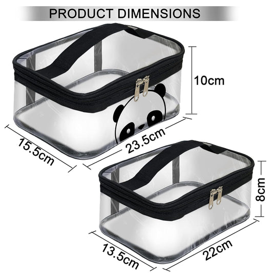 Storite 2-Set Multipurpose Transparent Travel Pouch