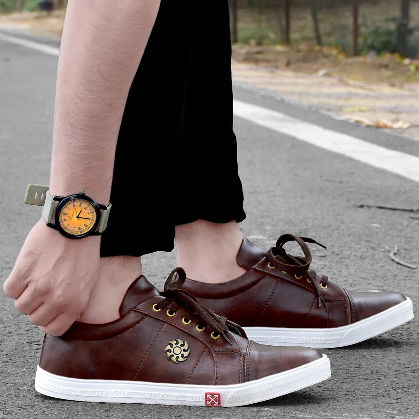 LE GREEM Men's Synthetic Lace-Ups Stylish Sneakers - alphahostel.in
