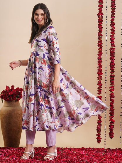 ANNI DESIGNER Women Rayon Blend Kurta & Pant