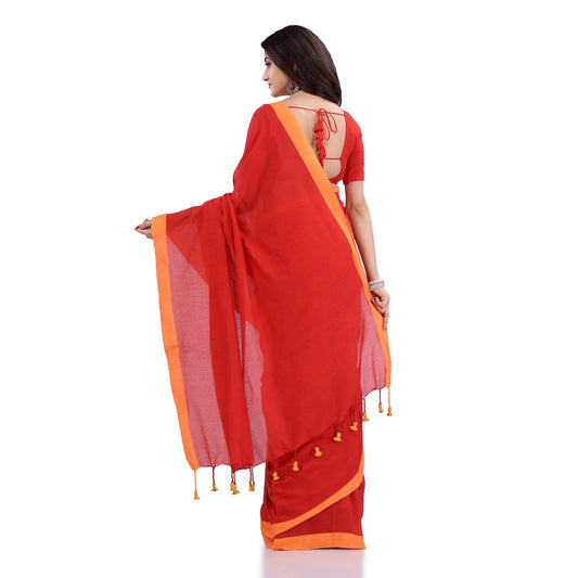 Women`s Handloom Pure Cotton Saree Without blouse