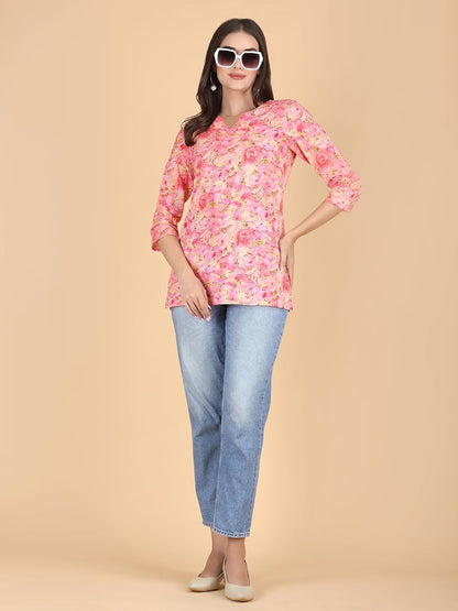 PIDAVLIYA'S Indian Women's Tunics Tops Cotton