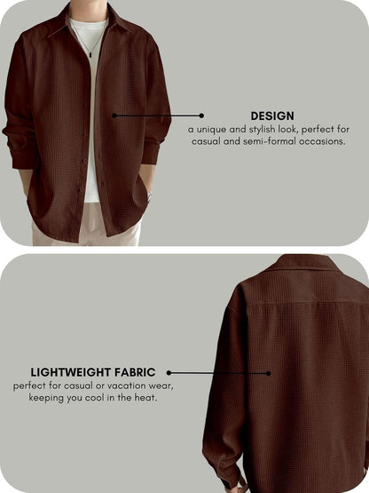 Leriya Fashion Men's Solid Regular Fit Shirt