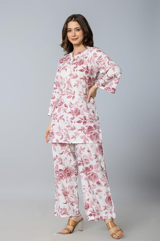 Women's Cotton Printed Co-ord Set of Kurta and Palazzo
