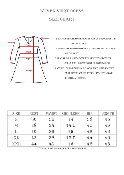 Gufrina Women's Full Sleeve Collar Neck Western Dress