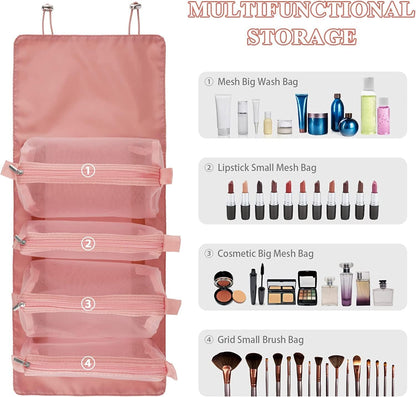 Niwlix 4 in 1 Travel Toiletry Makeup Cosmetic Organizer