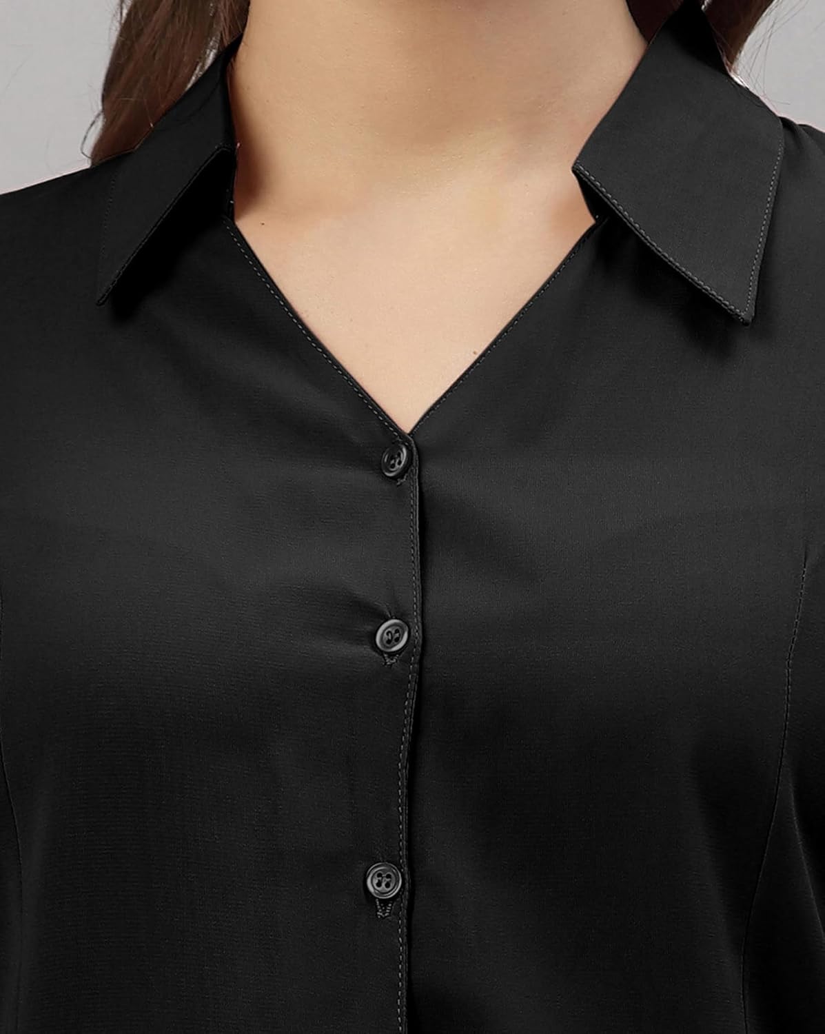 ETHIC GLANCE Women's Poly Viscose Button-Down