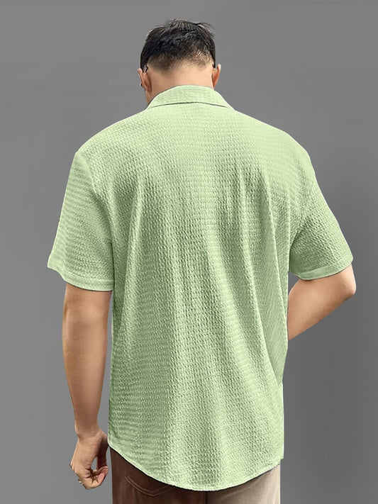 Pinkmint Men's Solid Regular Fit Shirt