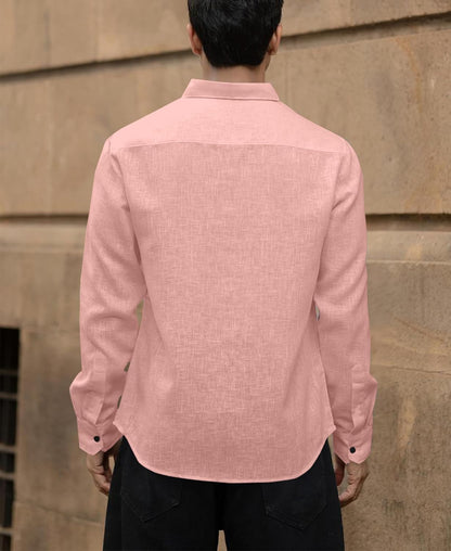 Men's Solid Linen Cotton Shirt | Casual | Plain