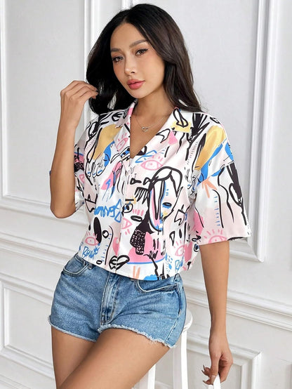 KATECLO Women's Full Sleeve Floral Print Shirt
